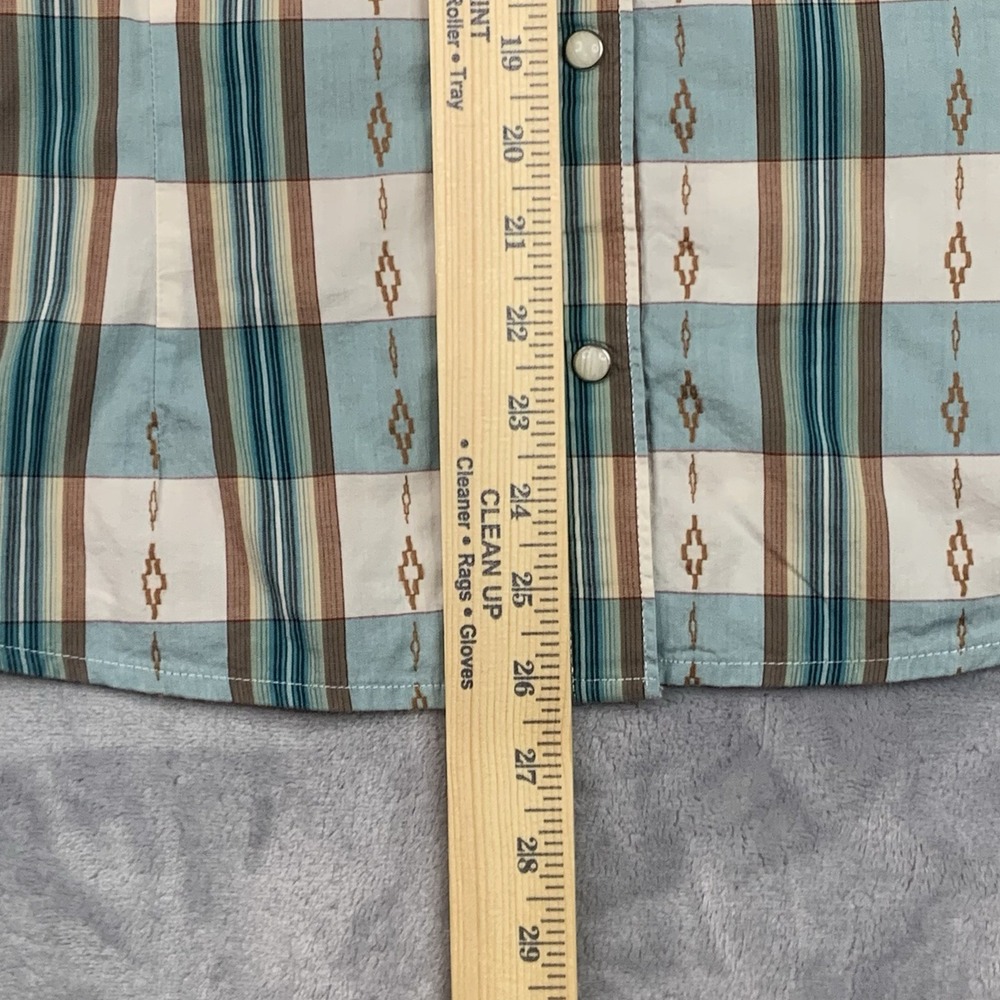 Wrangler Retro Women's L Plaid Print Long Sleeve Snap Western Shirt - Picture 8 of 9
